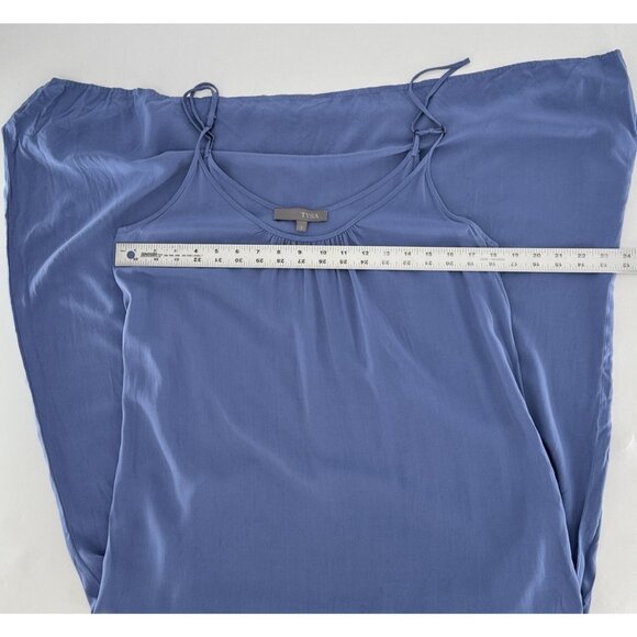 TYSA Long Perfect Adjustable Strap Blue Maxi‎ Dress Sz 3 Minimal Boho Flowy USA - Picture 7 of 8